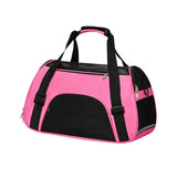 Maxbell Fashion Pet Carrier Bag Adjustable Shoulder Strap Breathable Mesh Portable L Pink