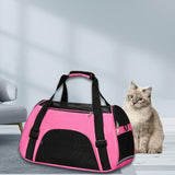 Maxbell Fashion Pet Carrier Bag Adjustable Shoulder Strap Breathable Mesh Portable L Pink