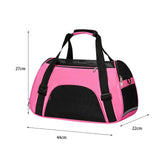 Maxbell Fashion Pet Carrier Bag Adjustable Shoulder Strap Breathable Mesh Portable L Pink