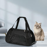 Maxbell Fashion Pet Carrier Bag Adjustable Shoulder Strap Breathable Mesh Portable L Black