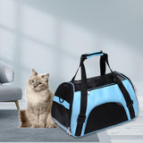 Maxbell Fashion Pet Carrier Bag Adjustable Shoulder Strap Breathable Mesh Portable L Blue