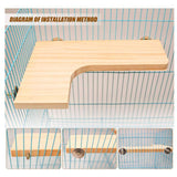 Maxbell 4x Hamster Cage Platform Wooden Playground Accs for Chinchilla DIY to Play