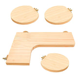 Maxbell 4x Hamster Cage Platform Wooden Playground Accs for Chinchilla DIY to Play