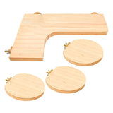 Maxbell 4x Hamster Cage Platform Wooden Playground Accs for Chinchilla DIY to Play