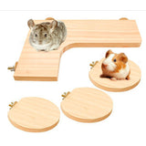 Maxbell 4x Hamster Cage Platform Wooden Playground Accs for Chinchilla DIY to Play