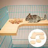 Maxbell 4x Hamster Cage Platform Wooden Playground Accs for Chinchilla DIY to Play
