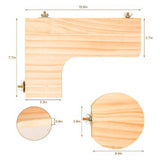 Maxbell 4x Hamster Cage Platform Wooden Playground Accs for Chinchilla DIY to Play