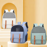 Maxbell Cat Carrier Backpack for Cat & Small Dog Breathable for Outdoor Outing Blue