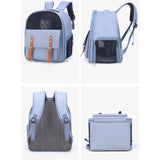 Maxbell Cat Carrier Backpack for Cat & Small Dog Breathable for Outdoor Outing Blue