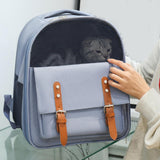 Maxbell Cat Carrier Backpack for Cat & Small Dog Breathable for Outdoor Outing Blue
