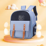 Maxbell Cat Carrier Backpack for Cat & Small Dog Breathable for Outdoor Outing Blue