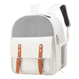 Maxbell Cat Carrier Backpack for Cat & Small Dog Breathable for Outdoor Outing Beige