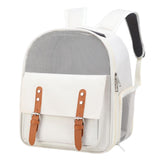 Maxbell Cat Carrier Backpack for Cat & Small Dog Breathable for Outdoor Outing Beige