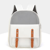 Maxbell Cat Carrier Backpack for Cat & Small Dog Breathable for Outdoor Outing Beige