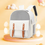 Maxbell Cat Carrier Backpack for Cat & Small Dog Breathable for Outdoor Outing Beige