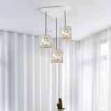 Maxbell Pastoral Style Pendant Lamp Shade Chandelier Cover Metal Cage Lampshade Flowery