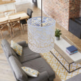 Maxbell Pastoral Style Pendant Lamp Shade Chandelier Cover Metal Cage Lampshade Flowery
