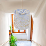 Maxbell Pastoral Style Pendant Lamp Shade Chandelier Cover Metal Cage Lampshade Flowery