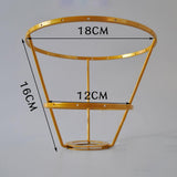 Maxbell Lamp Shade Frame Ring DIY Tabletop Light Stand Holder for Light Cover Anniversary Aureate 18cm