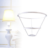 Maxbell Lamp Shade Frame Ring DIY Tabletop Light Stand Holder for Light Cover Anniversary White 25cm