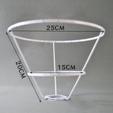 Maxbell Lamp Shade Frame Ring DIY Tabletop Light Stand Holder for Light Cover Anniversary White 25cm