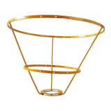 Maxbell Lamp Shade Frame Ring DIY Tabletop Light Stand Holder for Light Cover Anniversary Aureate 25cm