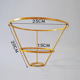 Maxbell Lamp Shade Frame Ring DIY Tabletop Light Stand Holder for Light Cover Anniversary Aureate 25cm