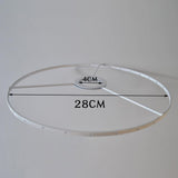 Maxbell Lamp Shade Frame Ring DIY Tabletop Light Stand Holder for Light Cover Anniversary White 28cm