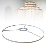 Maxbell Lamp Shade Frame Ring DIY Tabletop Light Stand Holder for Light Cover Anniversary White 28cm