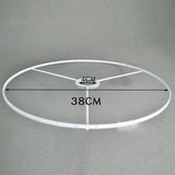 Maxbell Lamp Shade Frame Ring DIY Tabletop Light Stand Holder for Light Cover Anniversary White 38cm