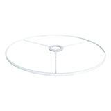 Maxbell Lamp Shade Frame Ring DIY Tabletop Light Stand Holder for Light Cover Anniversary White 38cm