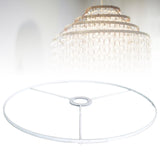 Maxbell Lamp Shade Frame Ring DIY Tabletop Light Stand Holder for Light Cover Anniversary White 38cm