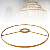 Maxbell Lamp Shade Frame Ring DIY Tabletop Light Stand Holder for Light Cover Anniversary Aureate 38cm