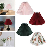 Maxbell 25cm Pleated Lampshade Cloth Replacement for Dining Room Cafe Ornaments White