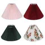 Maxbell 25cm Pleated Lampshade Cloth Replacement for Dining Room Cafe Ornaments White