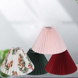 Maxbell 25cm Pleated Lampshade Cloth Replacement for Dining Room Cafe Ornaments White