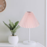 Maxbell 25cm Pleated Lampshade Cloth Replacement for Dining Room Cafe Ornaments White