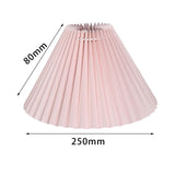 Maxbell 25cm Pleated Lampshade Cloth Replacement for Dining Room Cafe Ornaments White