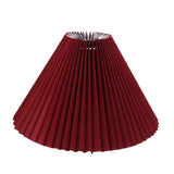 Maxbell 25cm Pleated Lampshade Cloth Replacement for Dining Room Cafe Ornaments Red