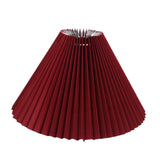 Maxbell 25cm Pleated Lampshade Cloth Replacement for Dining Room Cafe Ornaments Red