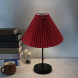 Maxbell 25cm Pleated Lampshade Cloth Replacement for Dining Room Cafe Ornaments Red