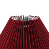 Maxbell 25cm Pleated Lampshade Cloth Replacement for Dining Room Cafe Ornaments Red