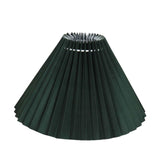 Maxbell 25cm Pleated Lampshade Cloth Replacement for Dining Room Cafe Ornaments Dark Green
