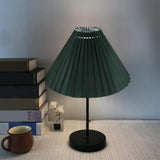 Maxbell 25cm Pleated Lampshade Cloth Replacement for Dining Room Cafe Ornaments Dark Green