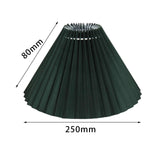 Maxbell 25cm Pleated Lampshade Cloth Replacement for Dining Room Cafe Ornaments Dark Green