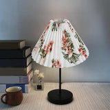 Maxbell 25cm Pleated Lampshade Cloth Replacement for Dining Room Cafe Ornaments Multi