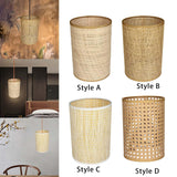 Maxbell Classic Rattan Lamp Shade Pendant Light Cover for Home Living Room Bedroom Style A