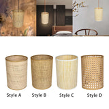 Maxbell Classic Rattan Lamp Shade Pendant Light Cover for Home Living Room Bedroom Style A