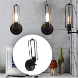 Maxbell Industrial Metal Wall Sconce E27 Base Wall Light Fixture for Porch Hallway