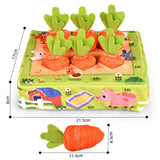 Maxbell Garden Carrot Plush Toy Encourage Foraging Skills for Dogs Cats Molars Toy Green